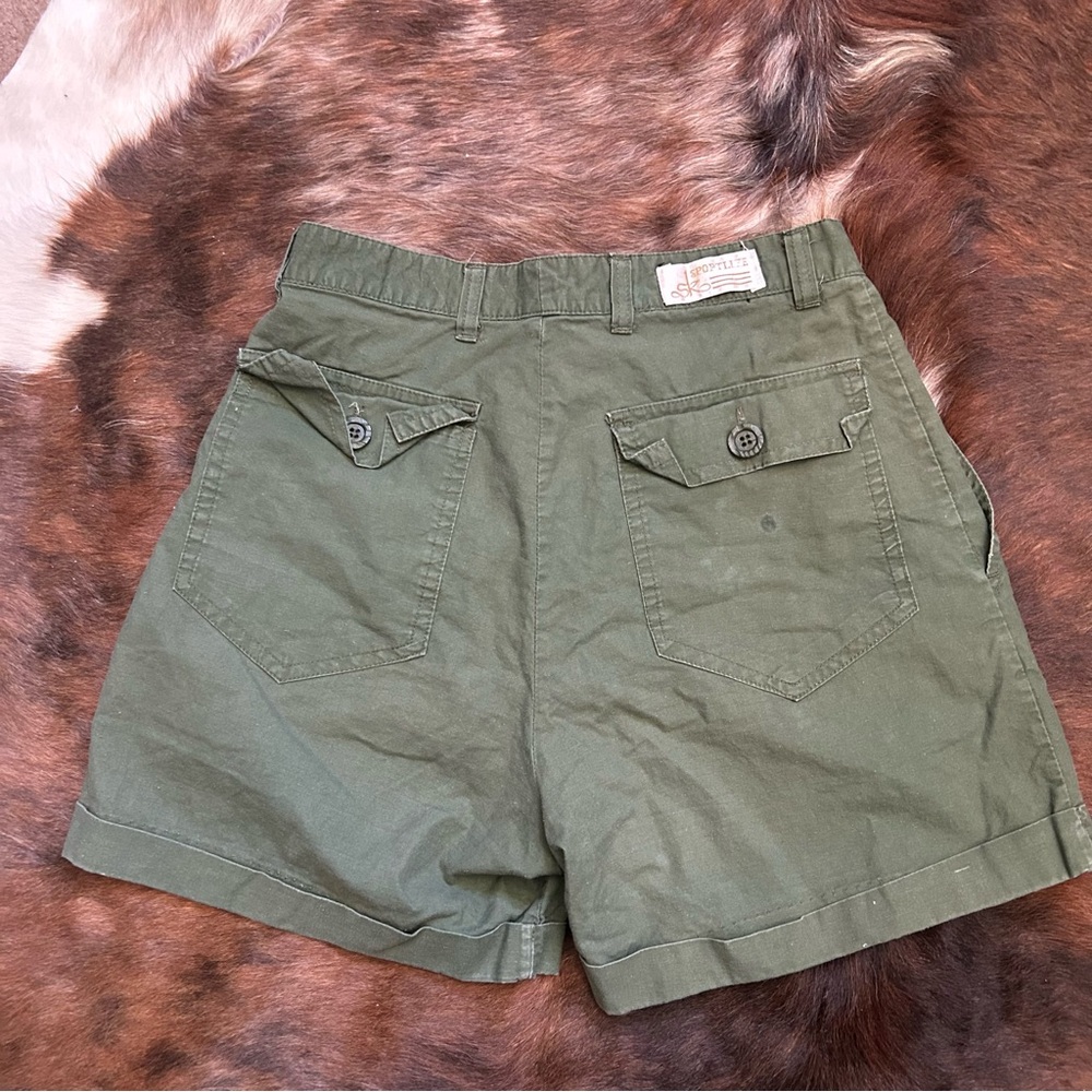 Olive Green Women's Utility Shorts